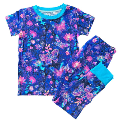 Enchanted Floral- Short Sleeve Two-Piece PJ's