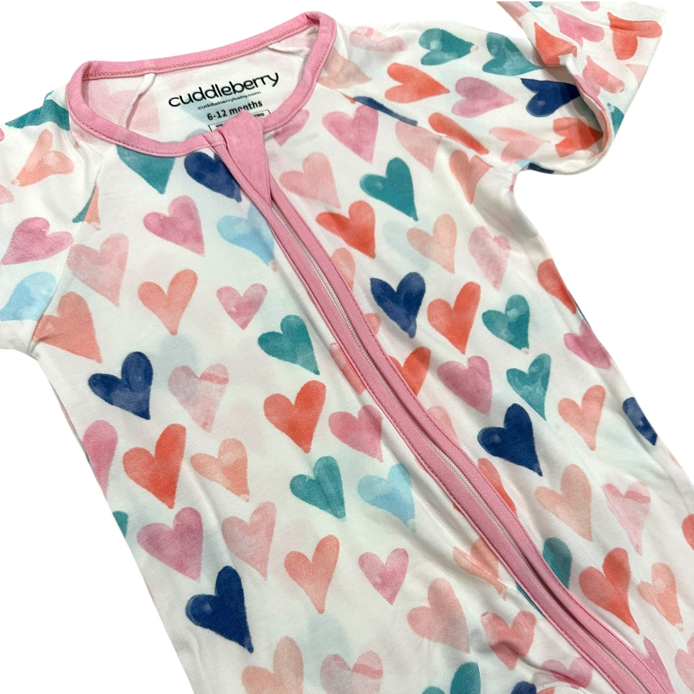 Watercolor Hearts- Zipper Sleeper