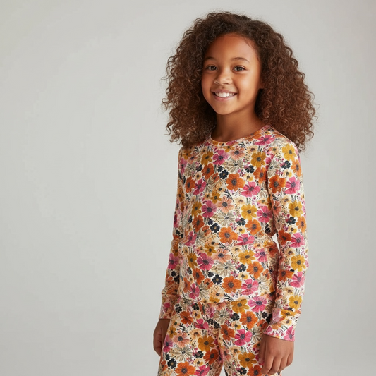 Azalea Bloom Floral Long Sleeve Two-Piece PJ's