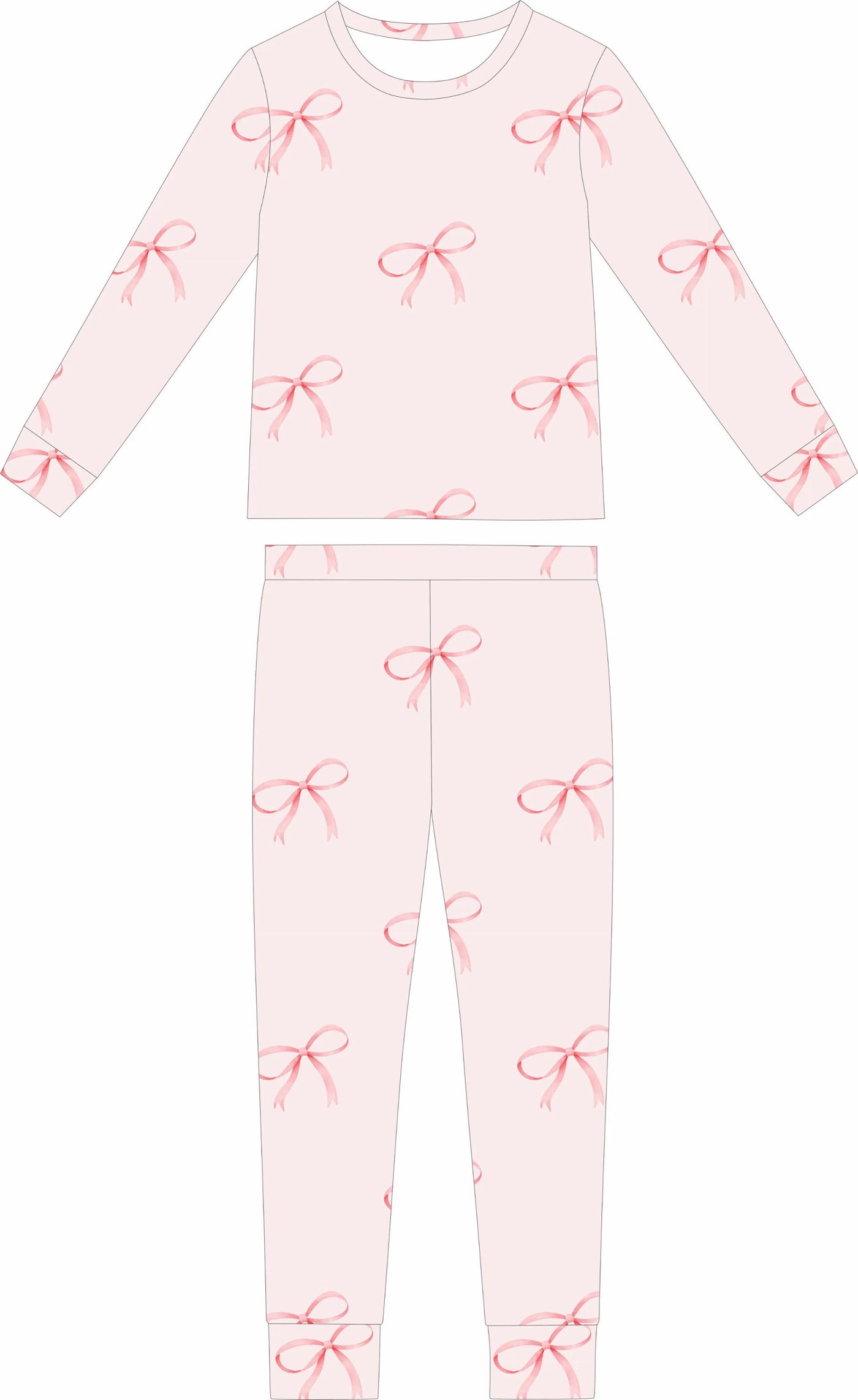 Coquette Bows- Two-Piece Pajamas ** SHIPS MID DECEMBER**