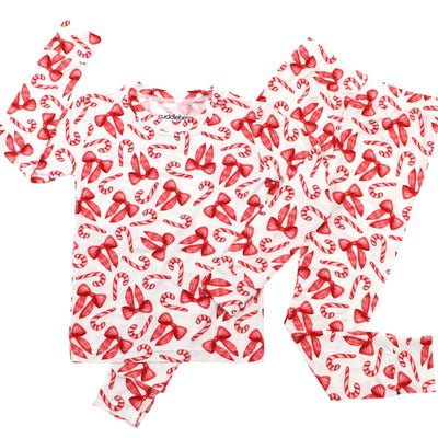 Candy Canes & Bows- Two-Piece Pajamas