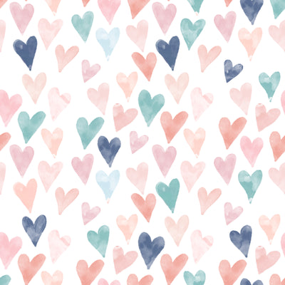 Watercolor Hearts- Zipper Sleeper **SHIPS EARLY DECEMBER**