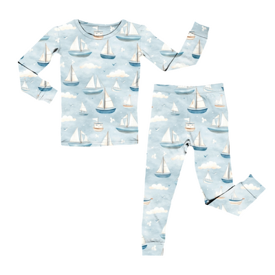 Sailboat- Two-Piece Pajamas ** SHIPS MID DECEMBER**