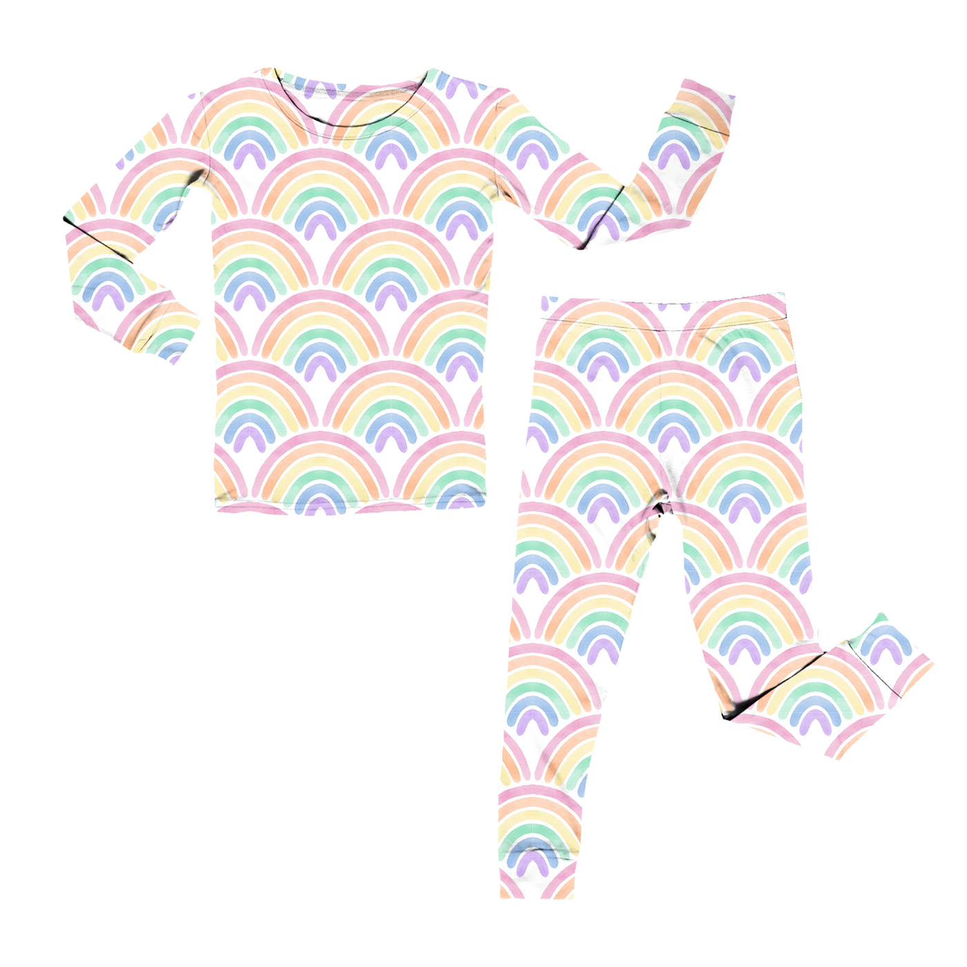 Watercolor Rainbow- Two-Piece Pajamas ** SHIPS MID DECEMBER**