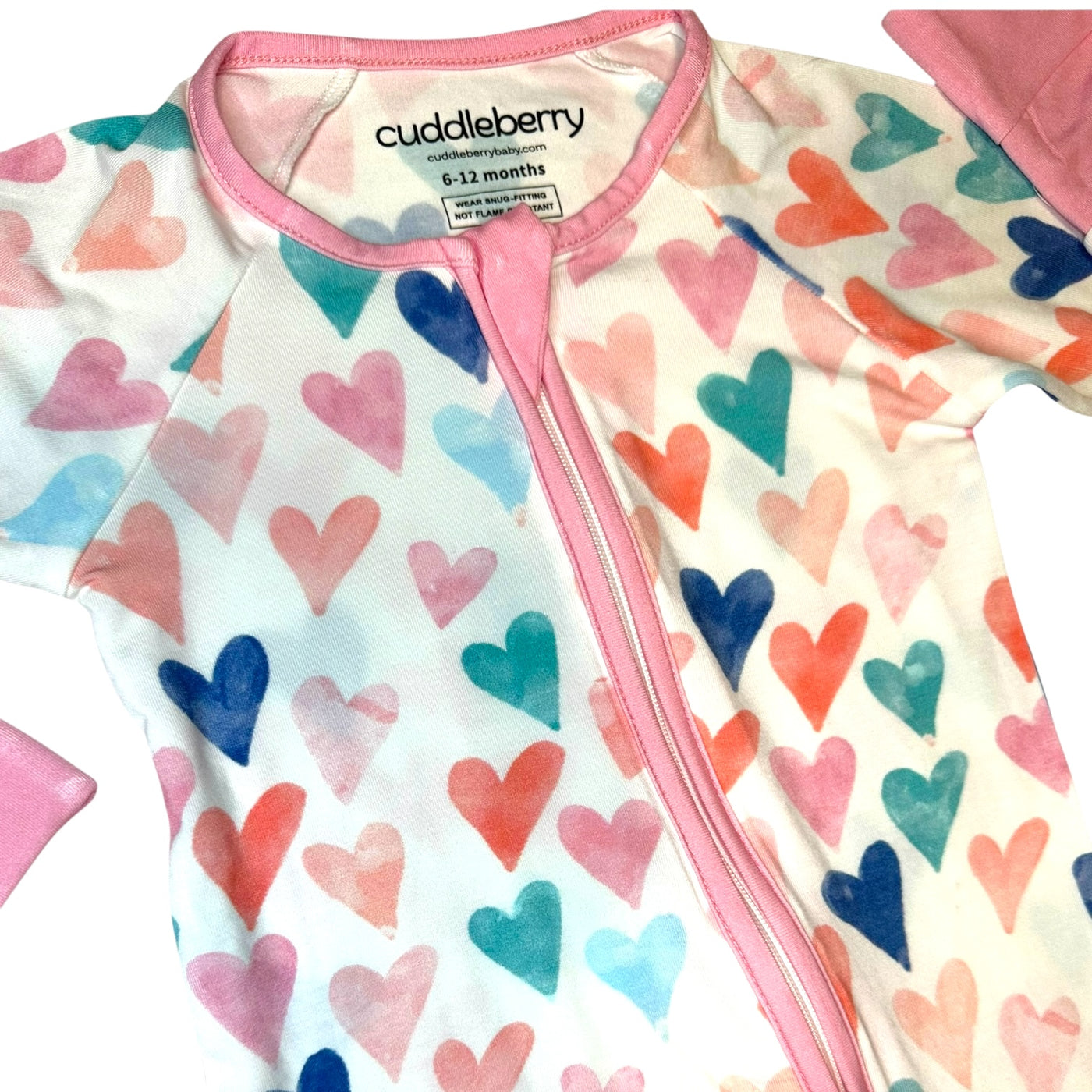 Watercolor Hearts- Zipper Sleeper