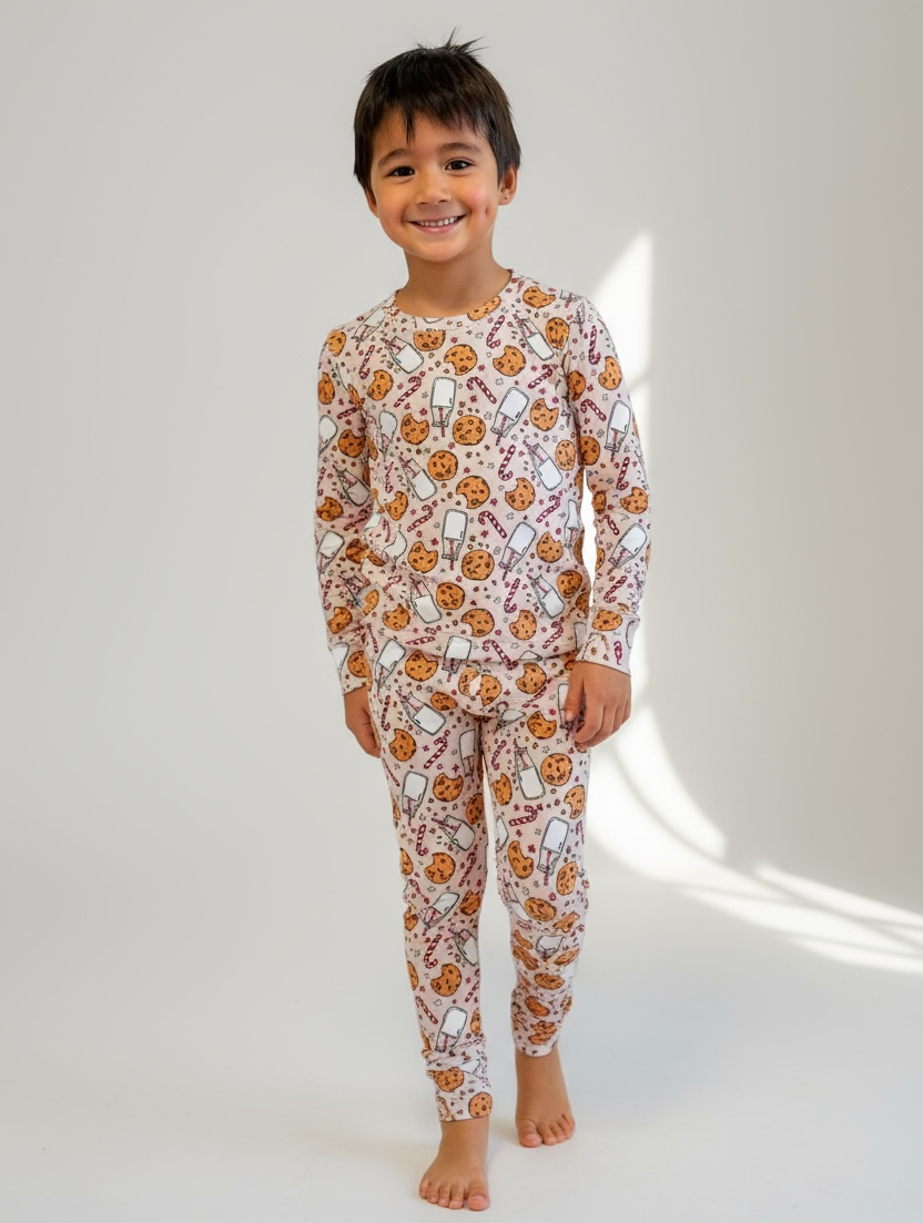 Milk & Cookies Long Sleeve Two-Piece PJ's