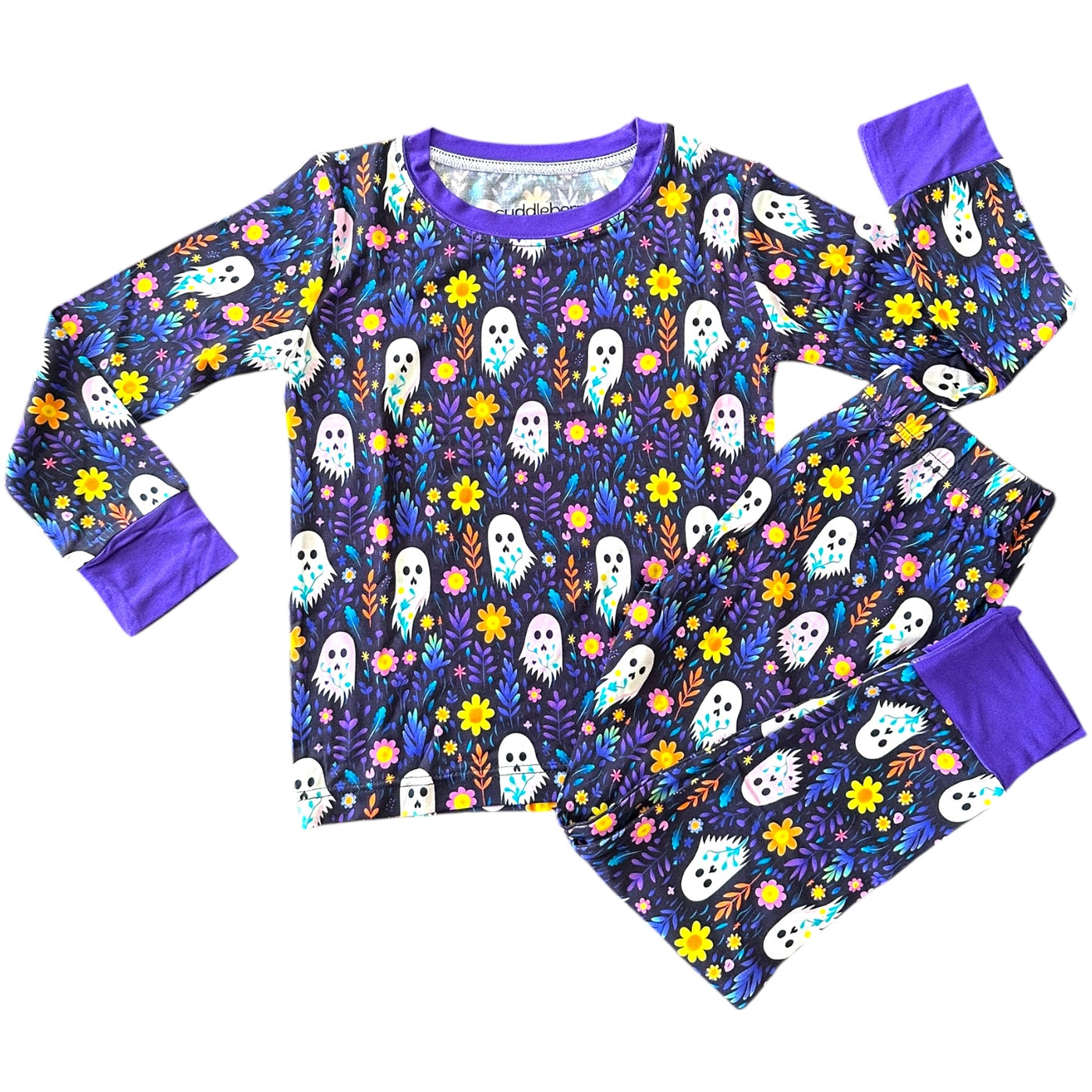 Ghost Floral Long Sleeve Two-Piece PJ's