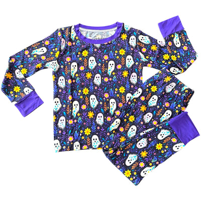 Ghost Floral Long Sleeve Two-Piece PJ's