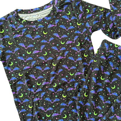 Cosmic Bats Long Sleeve Two-Piece PJ's