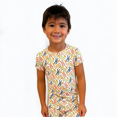 Cottage Bunny- Short Sleeve Two-Piece PJ’s