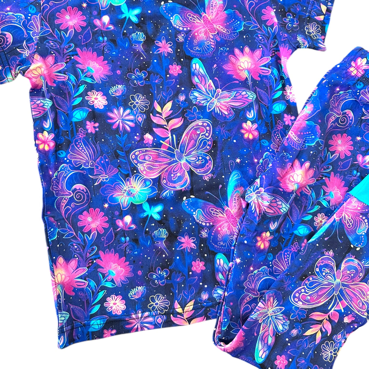 Enchanted Floral- Short Sleeve Two-Piece PJ's