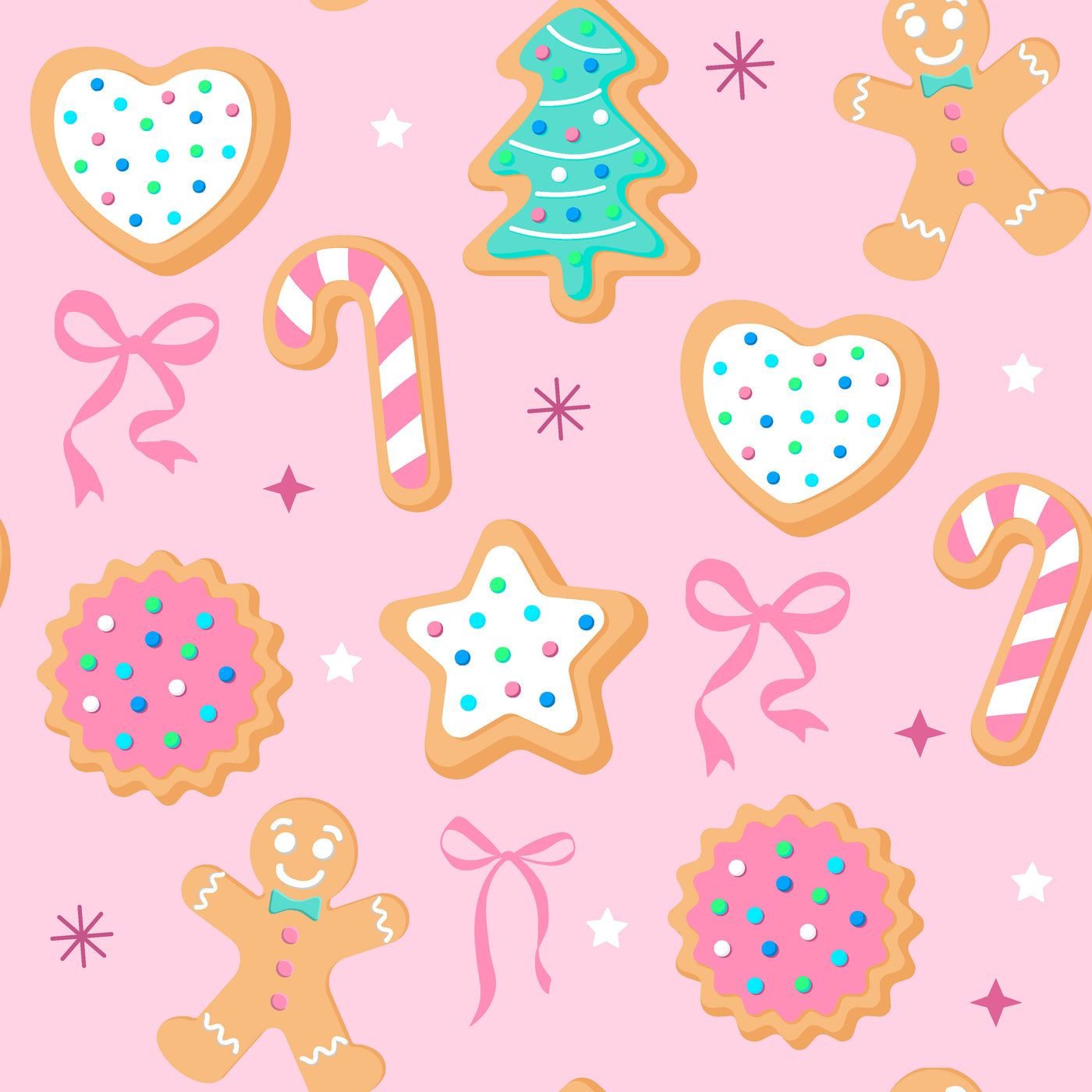 Pink Christmas Cookie- Zipper Sleeper **SHIPS EARLY DECEMBER**