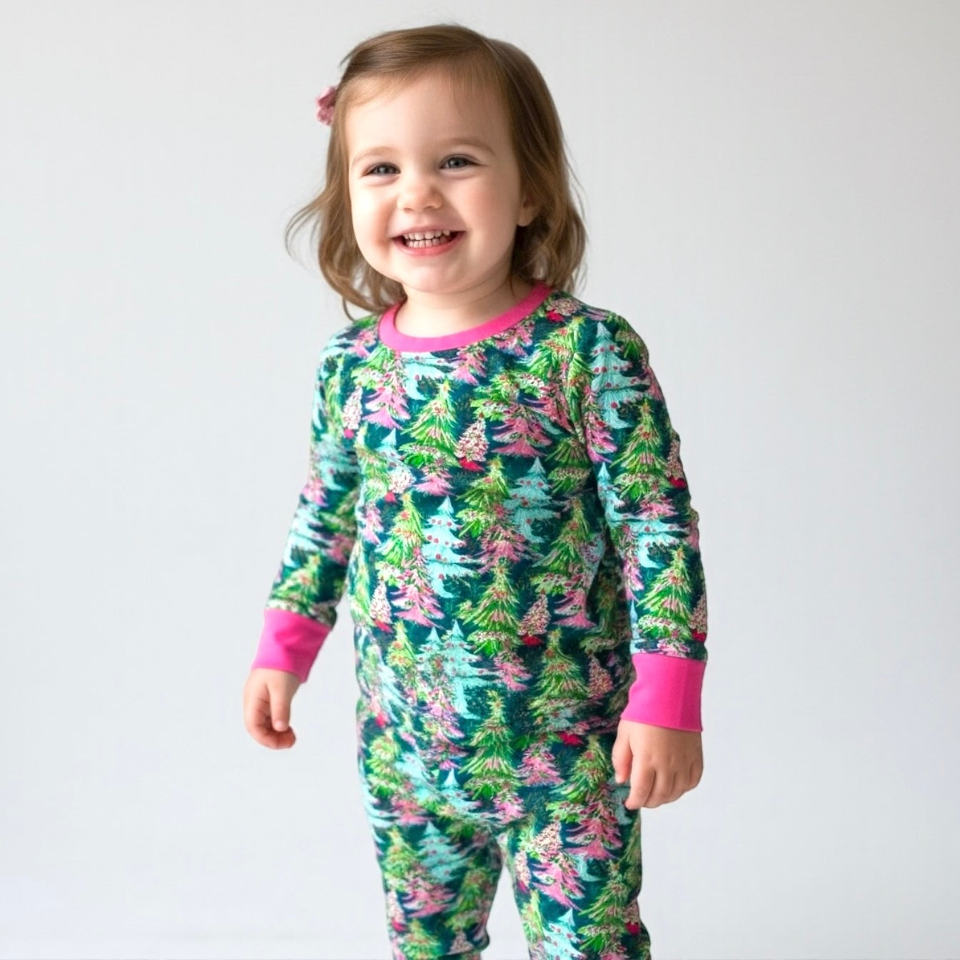 Merry Trees Long Sleeve Two-Piece PJ's