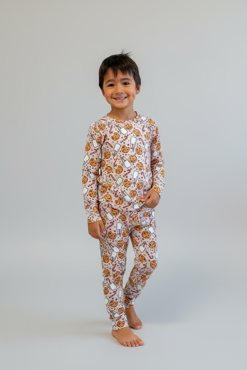 Milk & Cookies Long Sleeve Two-Piece PJ's