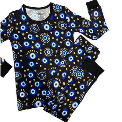 Evil Eye Black- Two-Piece Pajamas