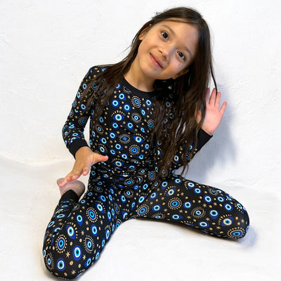 Evil Eye Black- Two-Piece Pajamas