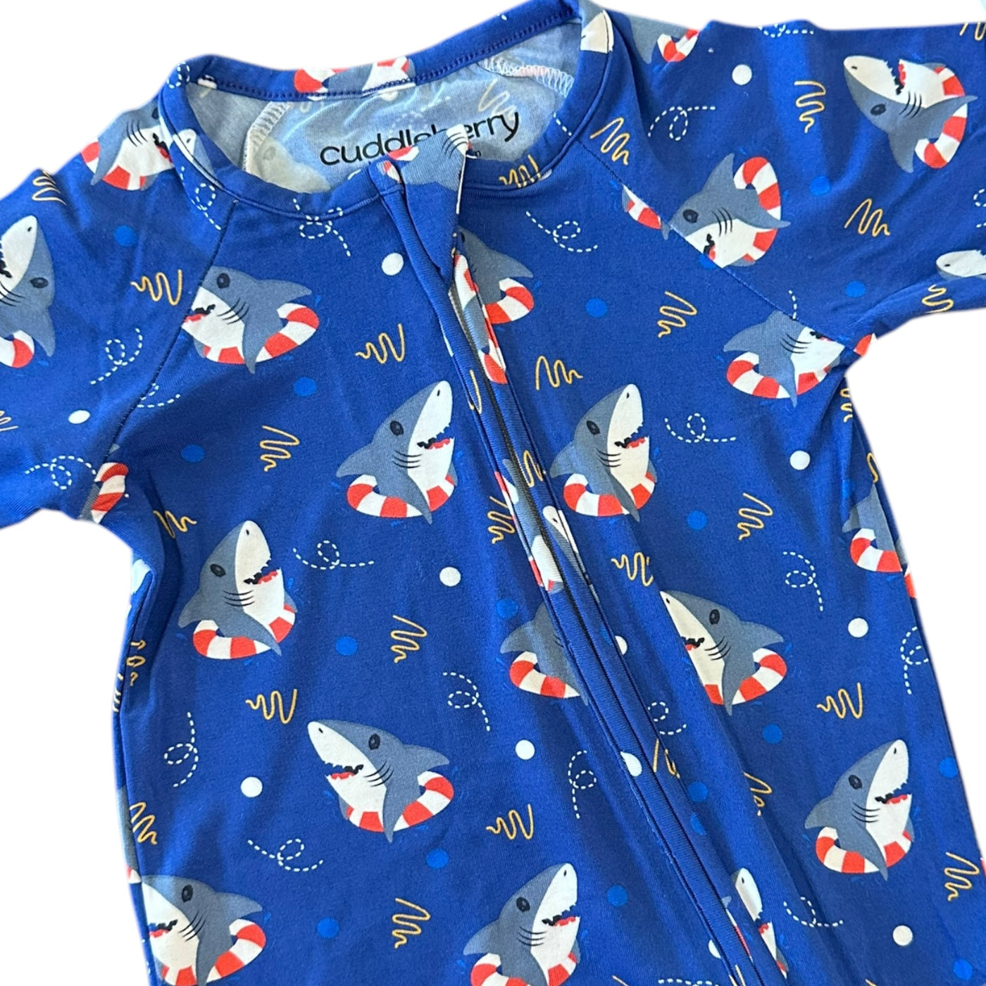 Shark Floaties Blue- Zipper Sleeper