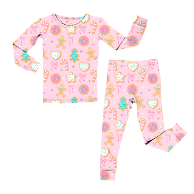 Pink Christmas Cookies- Two-Piece Pajamas ** SHIPS EARLY DECEMBER**