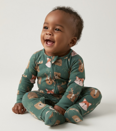 Forest Friends Bamboo Zipper Sleeper