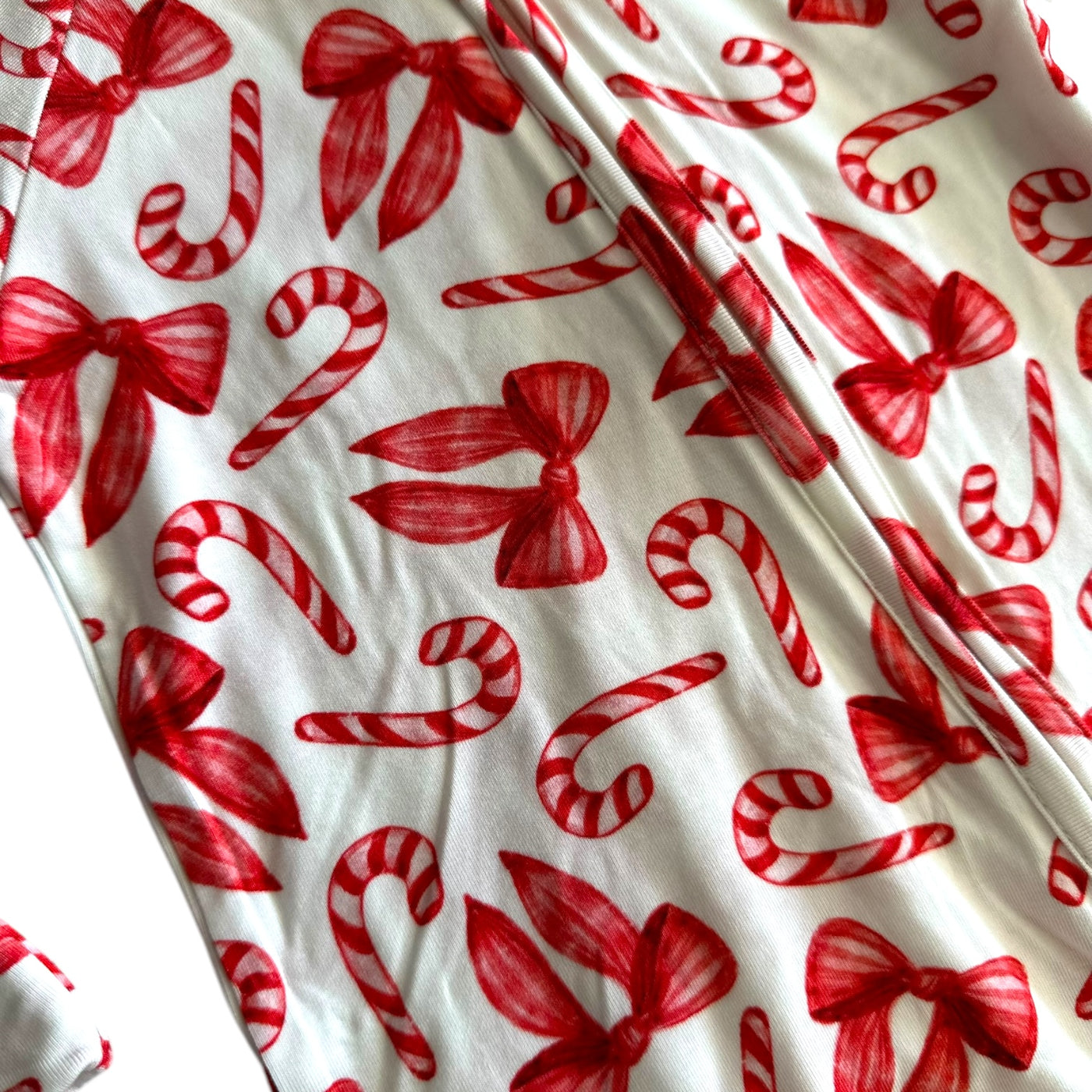 Candy Canes & Bows- Zipper Sleeper