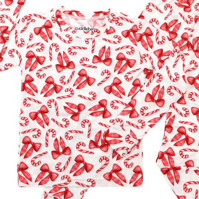 Candy Canes & Bows- Two-Piece Pajamas