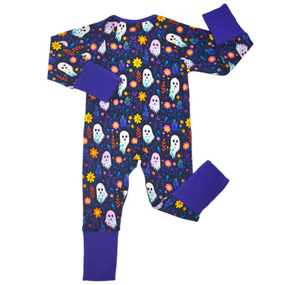 Ghost Floral Bamboo Zipper Sleeper