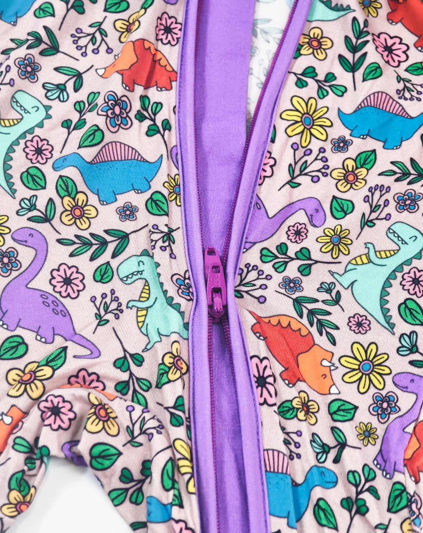 Dino Floral- Zipper Sleeper