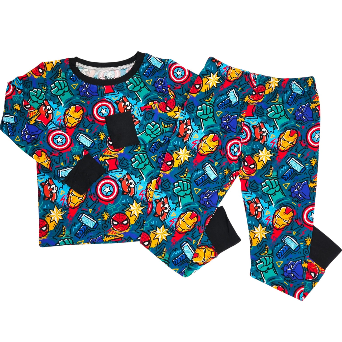 Superhero Long Sleeve Two-Piece PJ's