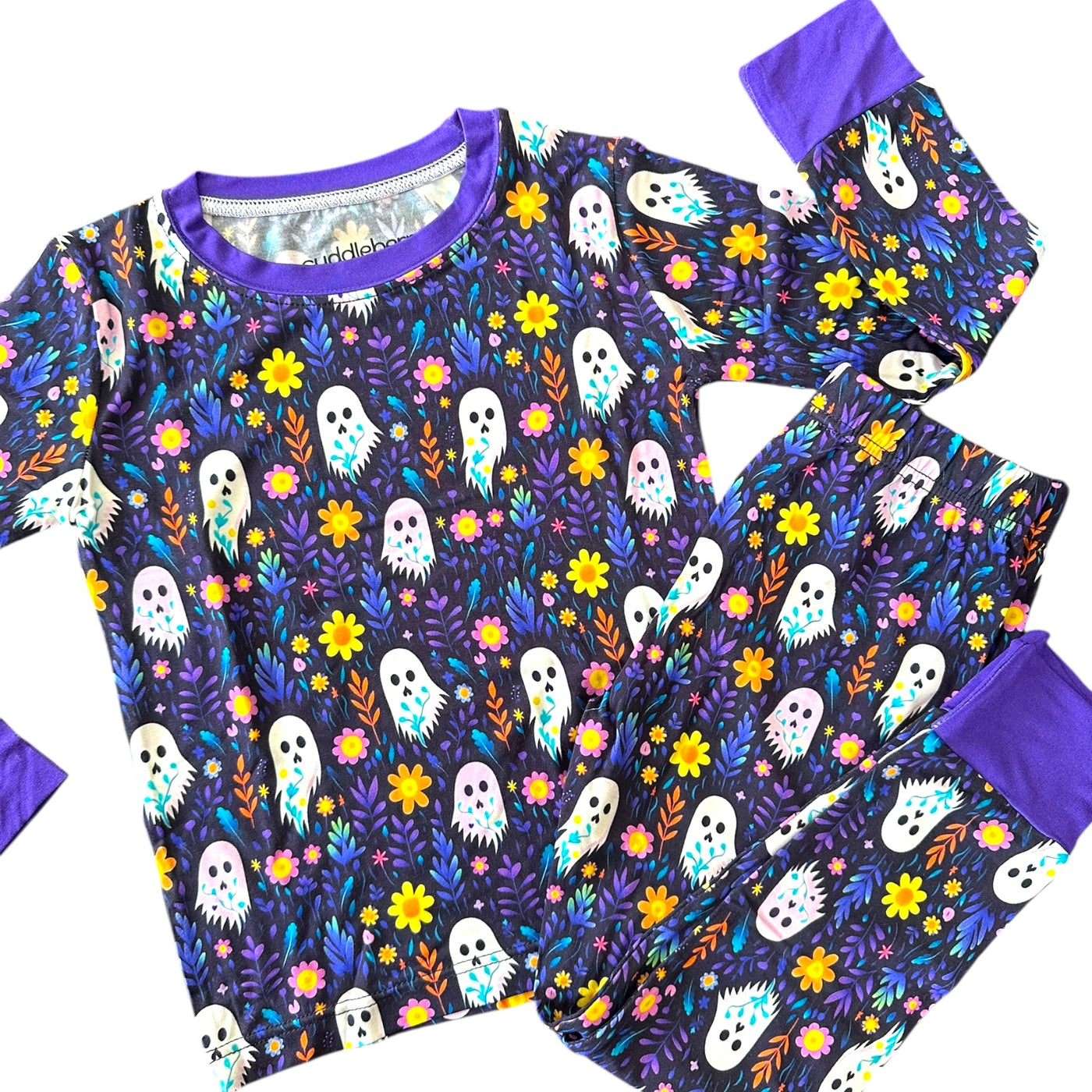 Ghost Floral Long Sleeve Two-Piece PJ's