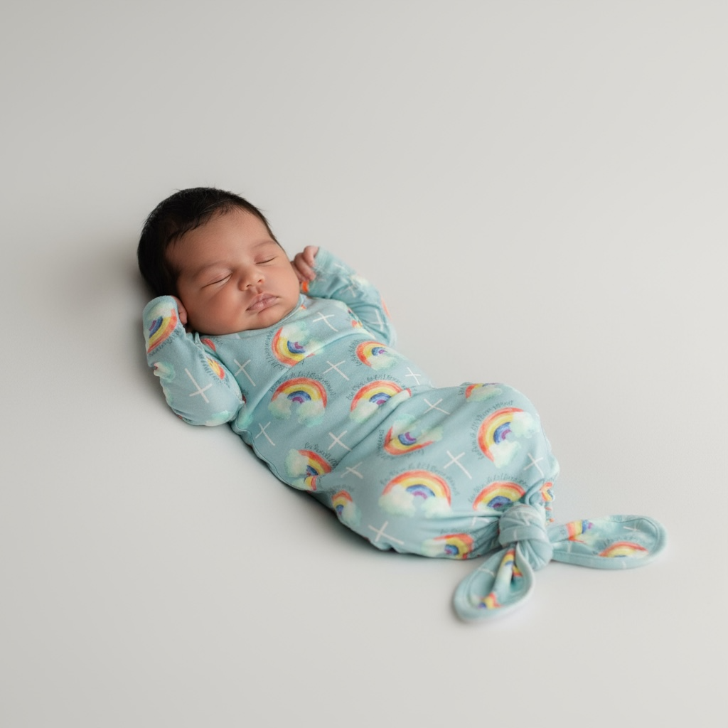 For This Child I Have Prayed Bamboo Knotted Gown