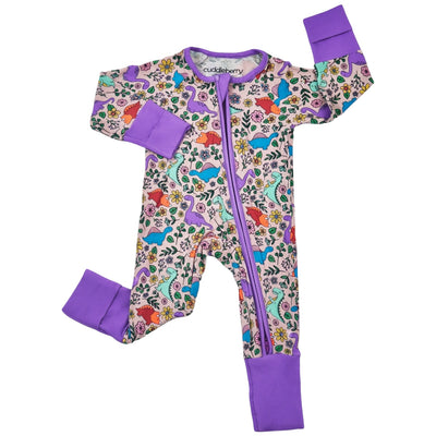 Dino Floral- Zipper Sleeper