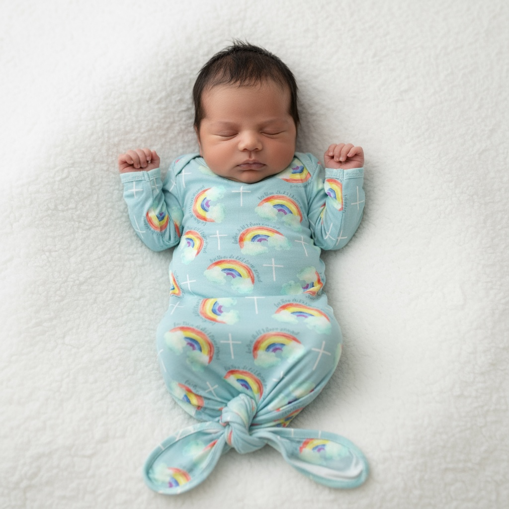 For This Child I Have Prayed Bamboo Knotted Gown