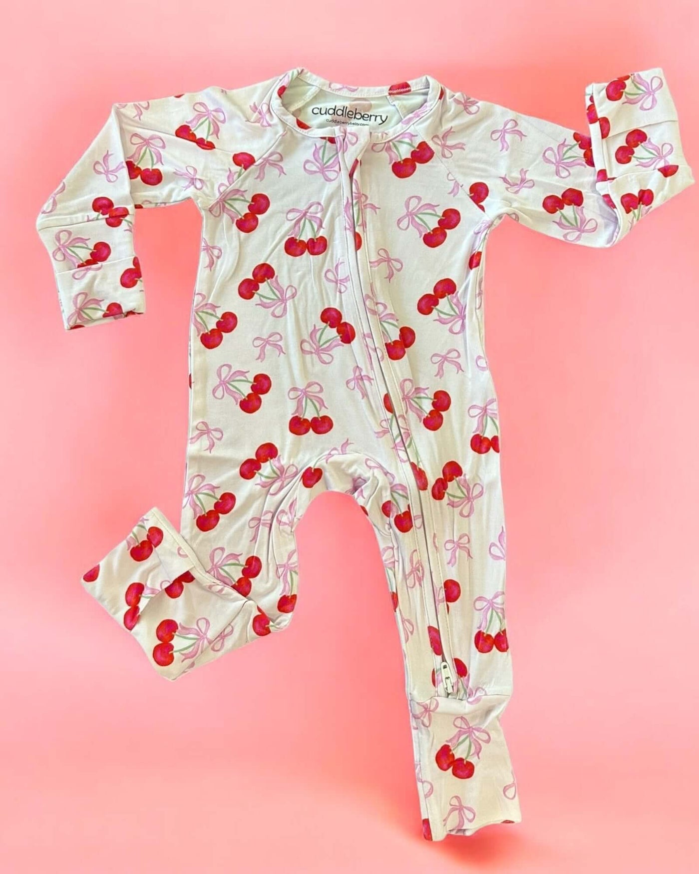 Cherry Coquette Bamboo Zipper Sleeper