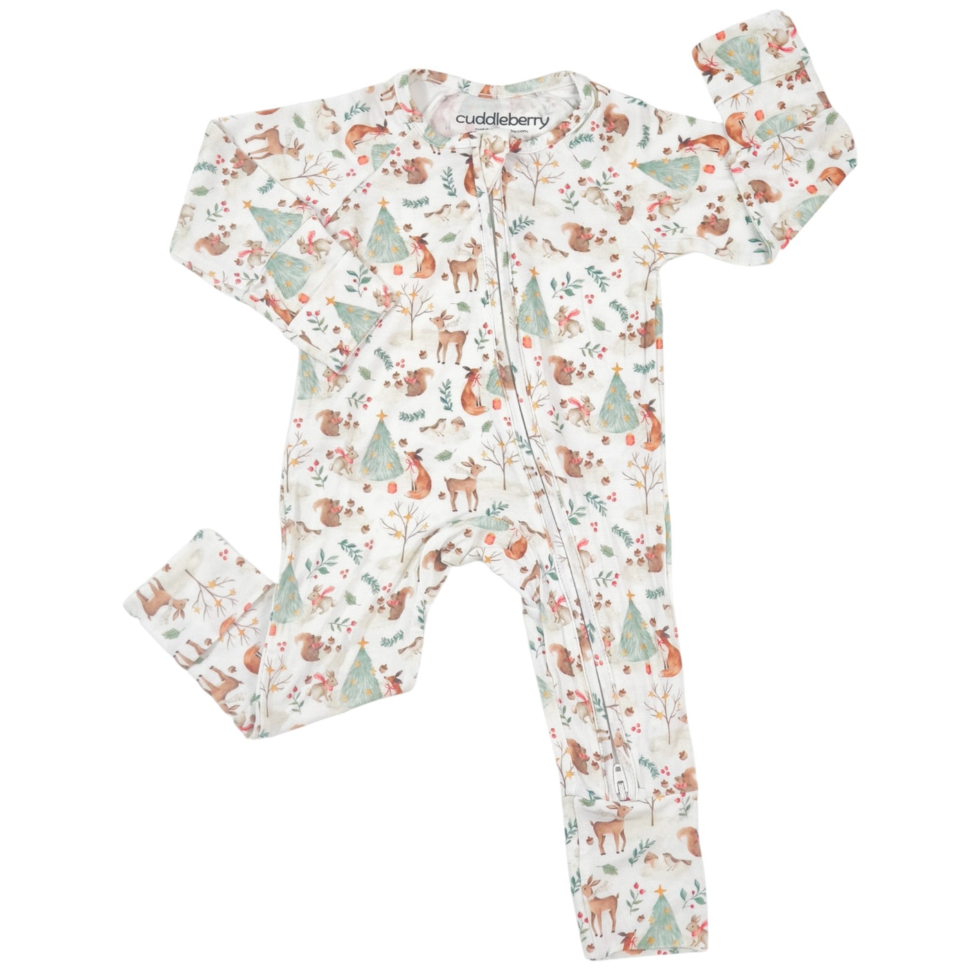 Woodland Christmas Bamboo Zipper Sleeper