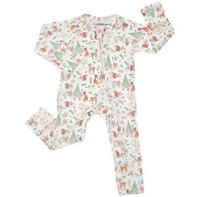 Woodland Christmas Bamboo Zipper Sleeper