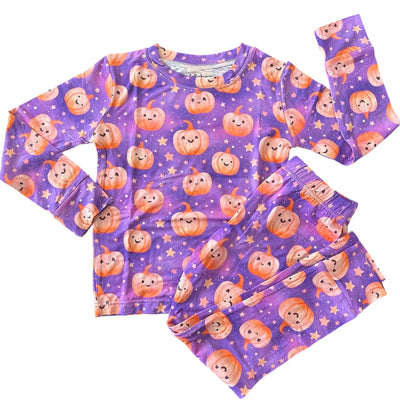 Pumpkin Stardust Long Sleeve Two-Piece PJ's