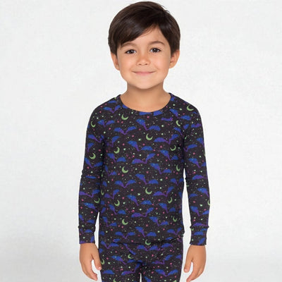 Cosmic Bats Long Sleeve Two-Piece PJ's