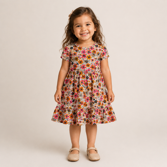 Azalea Bloom Floral Bamboo Dress