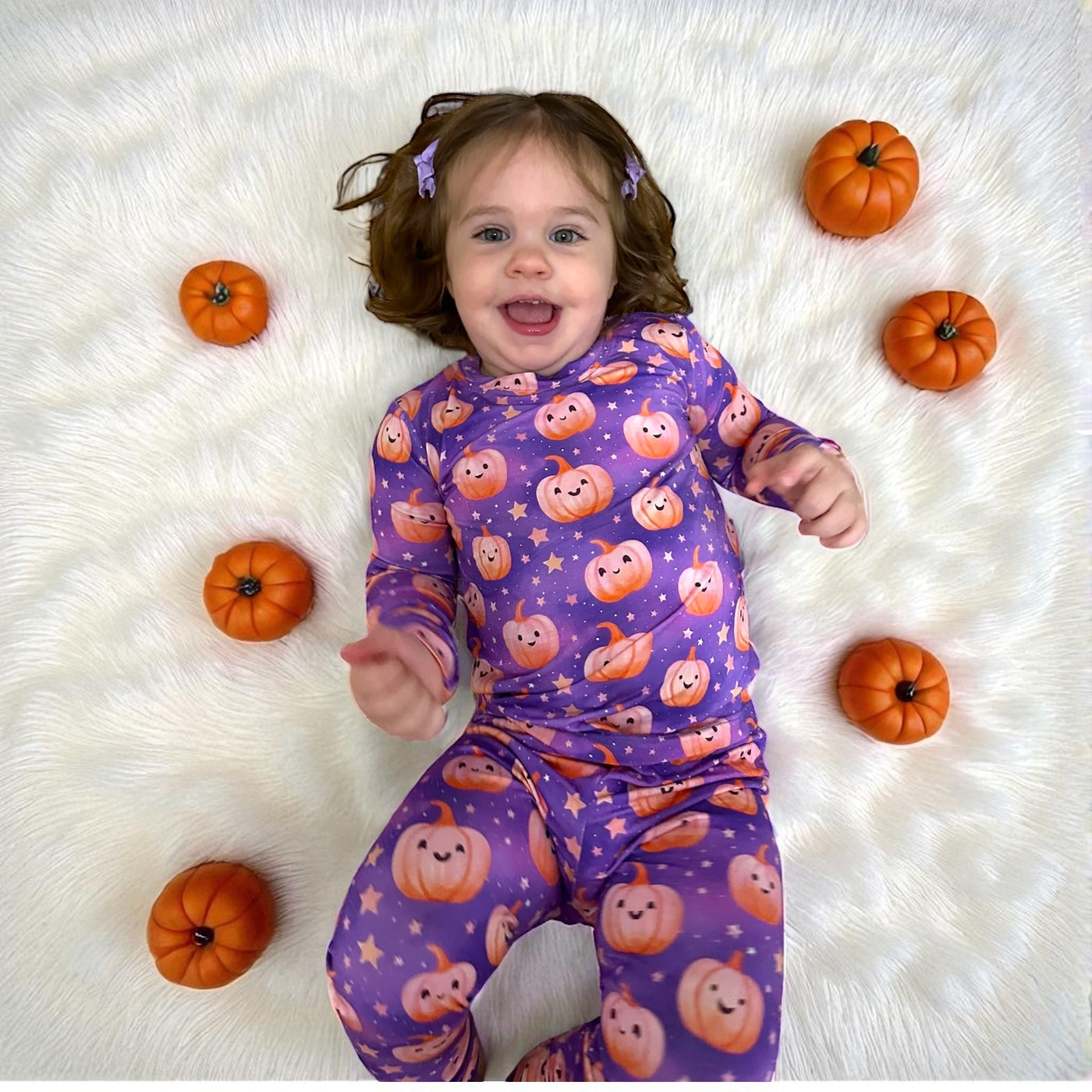Pumpkin Stardust Long Sleeve Two-Piece PJ's