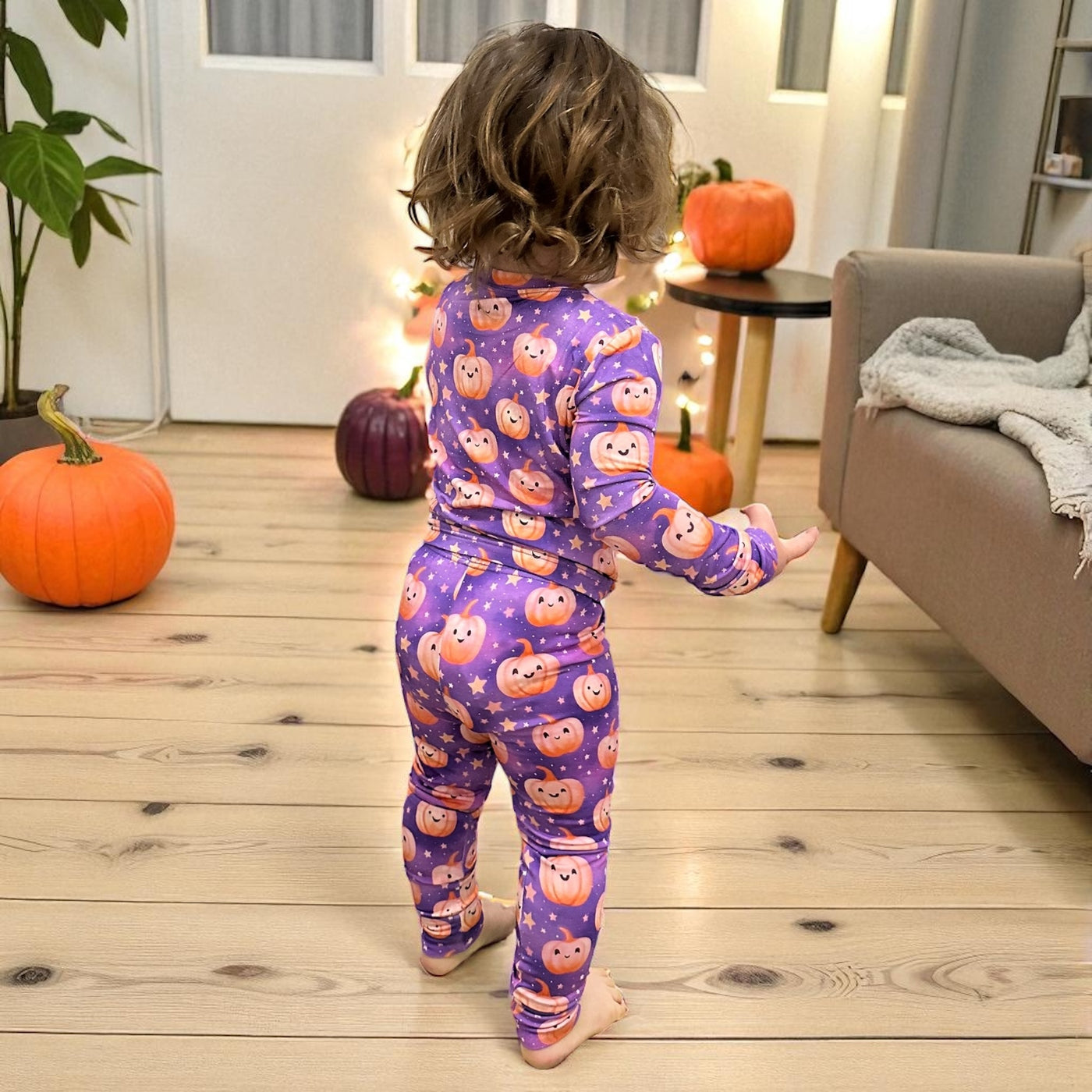 Pumpkin Stardust Long Sleeve Two-Piece PJ's