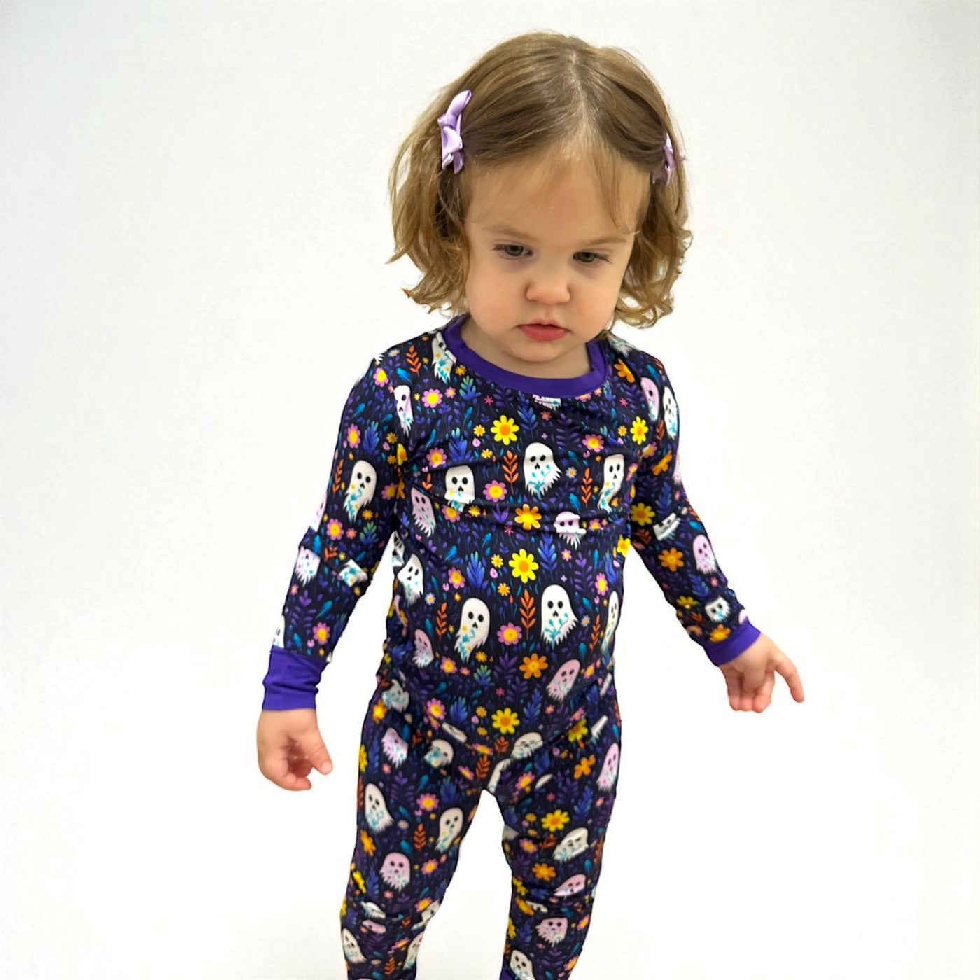 Ghost Floral Long Sleeve Two-Piece PJ's