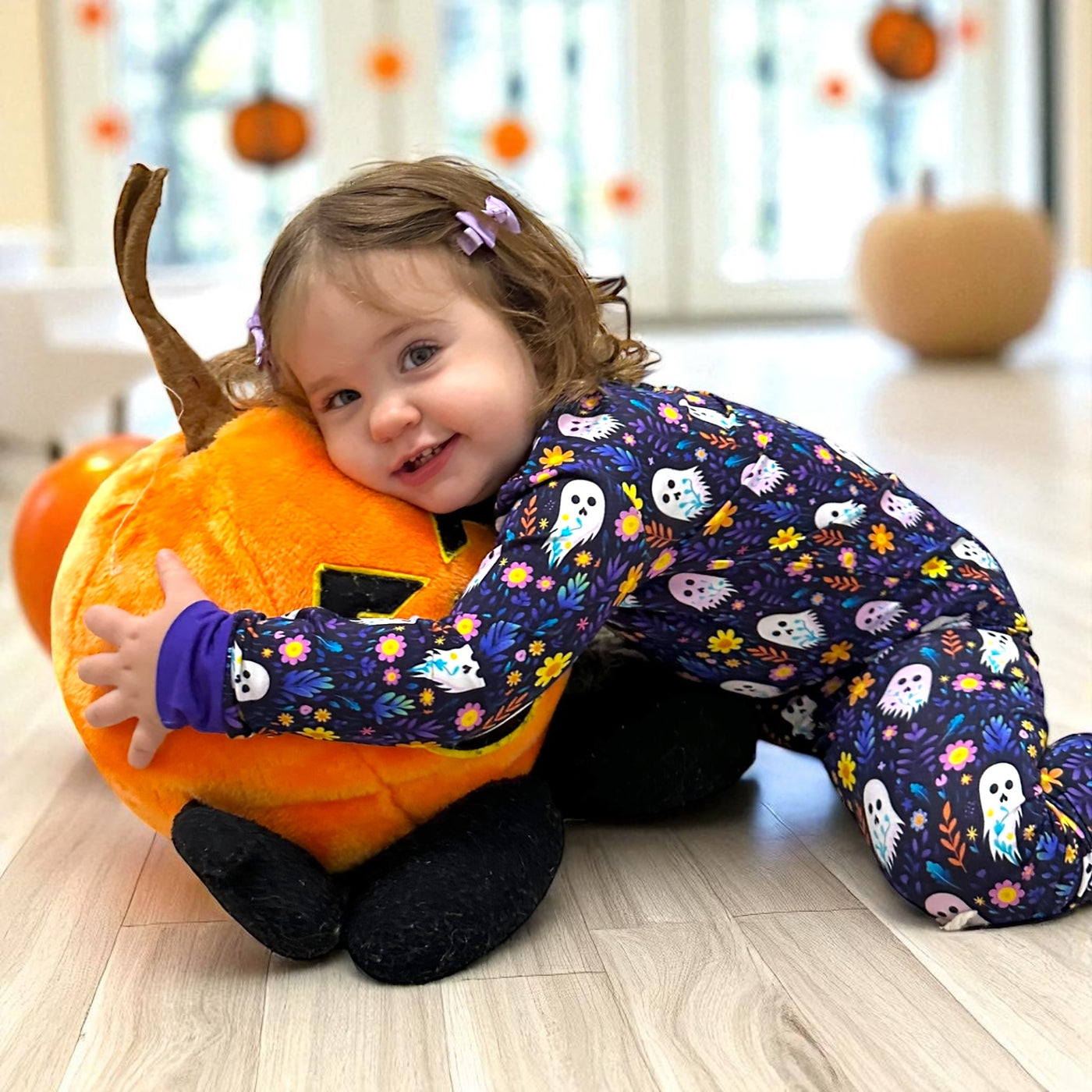 Ghost Floral Long Sleeve Two-Piece PJ's