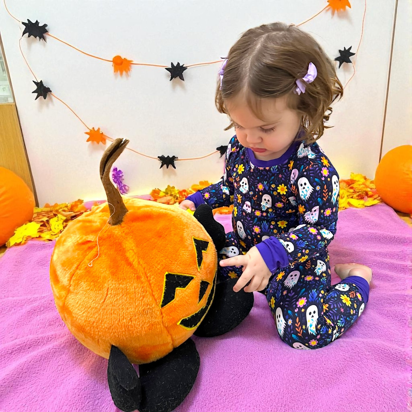 Ghost Floral Long Sleeve Two-Piece PJ's